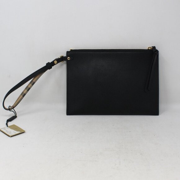 Burberry #DDZ2B3 Leather Wristlet Pouch - Picture 1 of 8